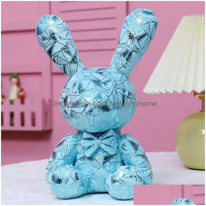 easter party pp plush bunny toys glitter rabbit bear creative designed spring event boys girls gifts