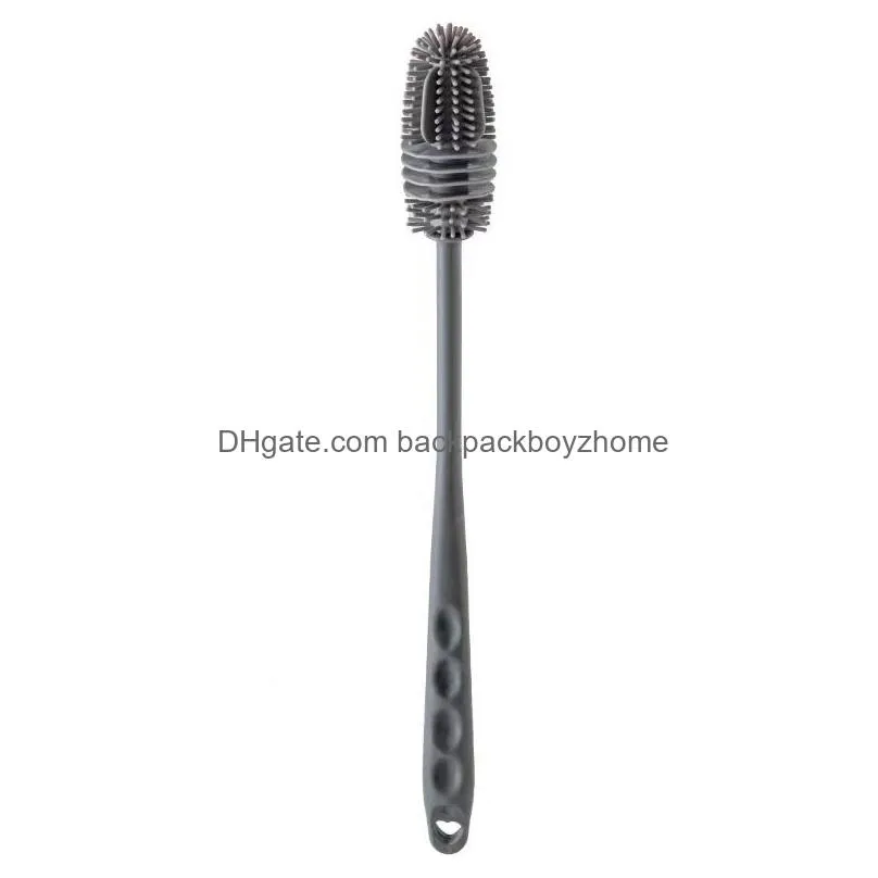 silicone bottle cleaning brush with long handle for baby bottles sports bottle vase and glassware