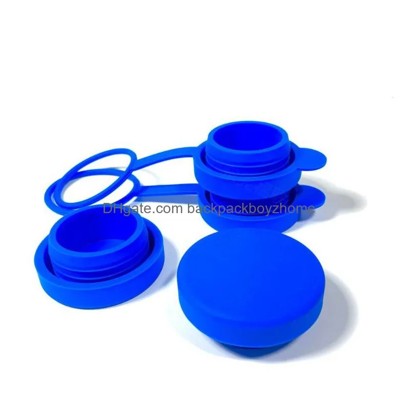 drinkware lids 5 gallon water jug cap silicone leak and spill resistant replacement caps plug