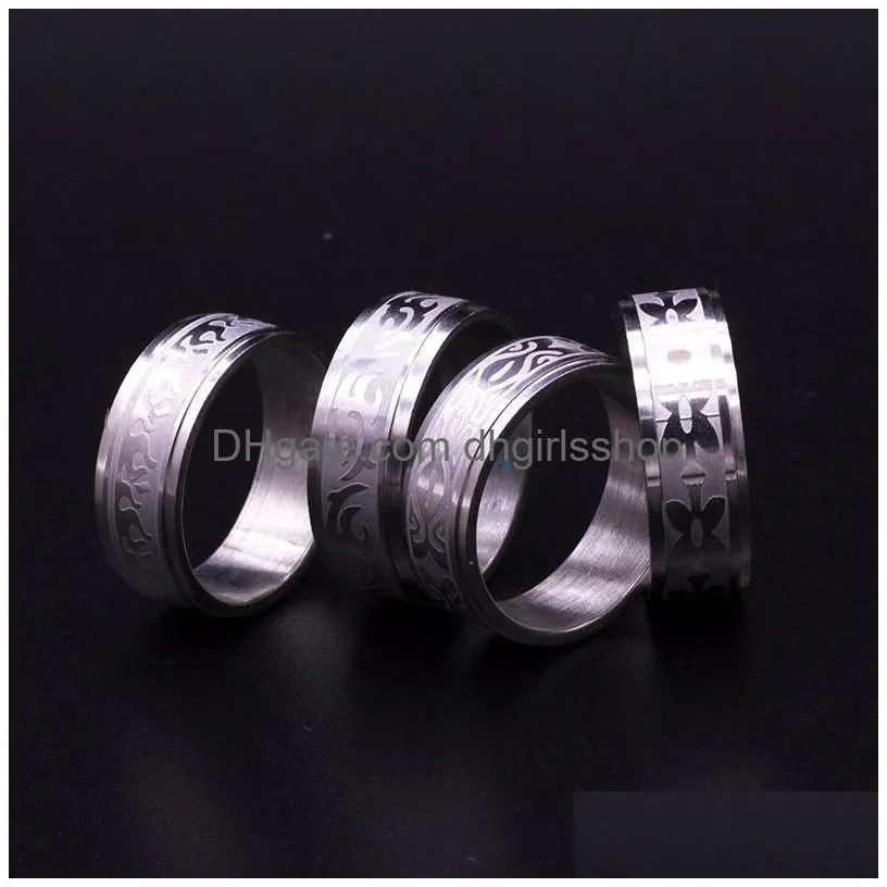  wholesale 8mm mix lot 36pcs stainless steel ring fashion men jewelry wholesale 