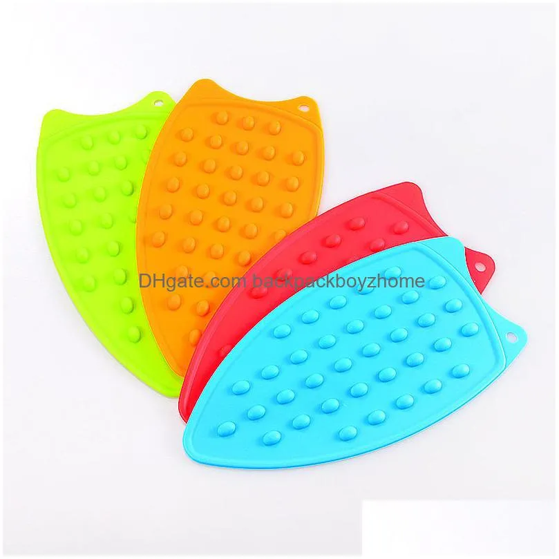 silicone iron rest pad flexible heat resistant dotted bubbled mat for ironing board