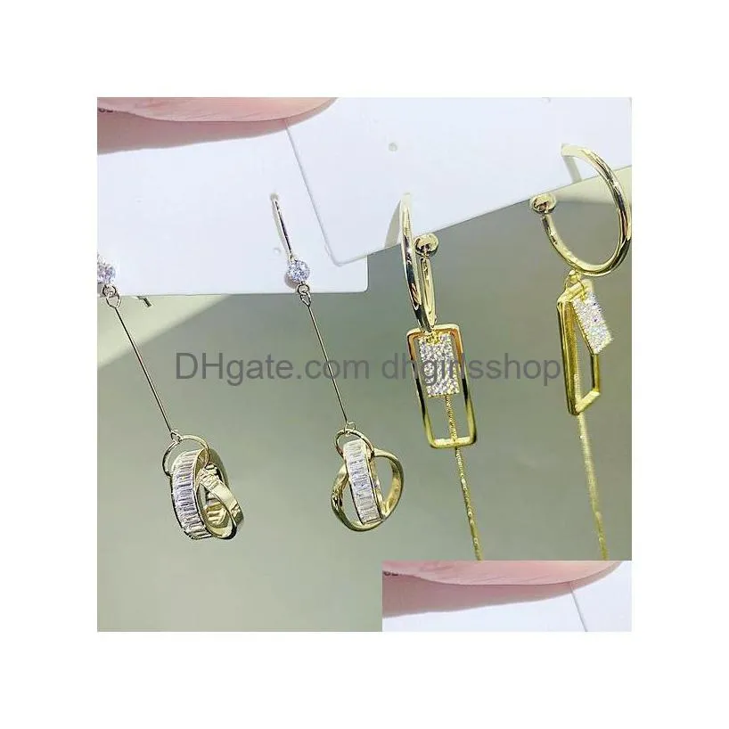 925 silver needle tassel earrings new luxury drop jewelry earrings fashion collocation big earrings for women
