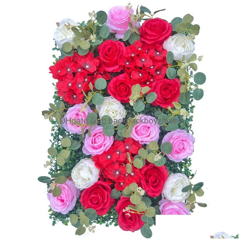 wedding flower row 40x60cm silk rose arch flowers wedding engagement valentine day baby shower party photography backdrops