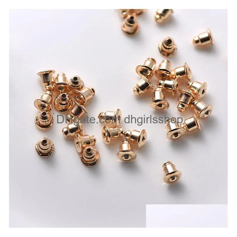 500pcs ear backs stopper metal rubber earring back ear plugs findings for jewelry accessories diy earrings supplies