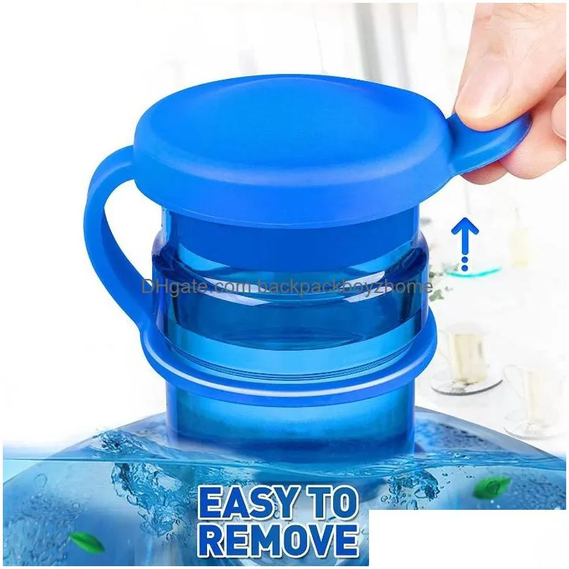 drinkware lids 5 gallon water jug cap silicone leak and spill resistant replacement caps plug