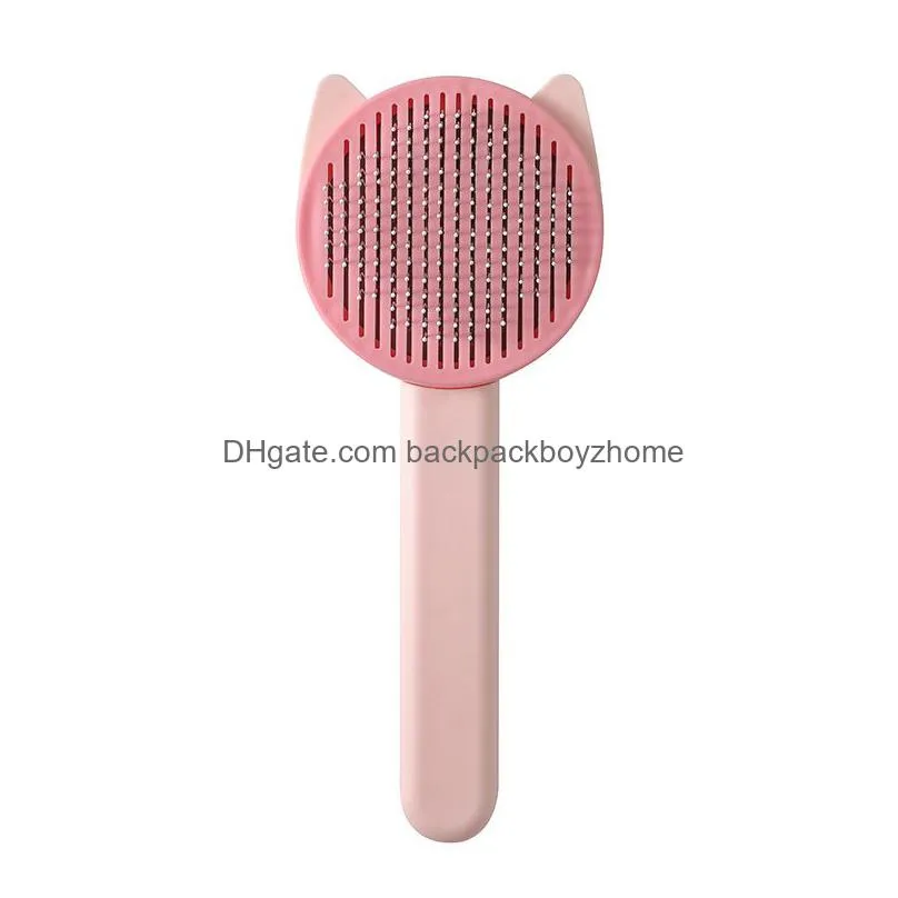 dog grooming brushes stainless steel pets comb self cleaning remove hair brush dogs hair dematting combs