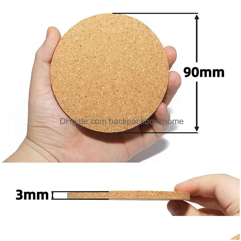 cork coaster mats for drink absorbent heat resistant reusable tea coffee coasters