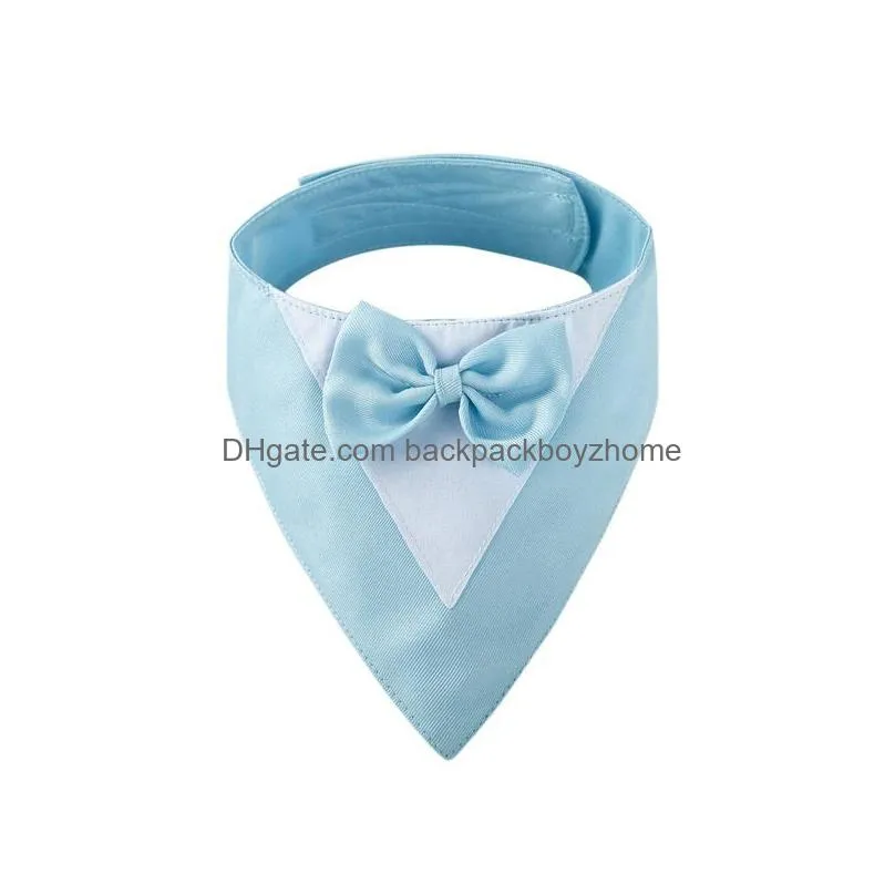 pet triangle bibs scarfs adjustable collar gentleman bow tie suit novelty bandanas dog apparel supply