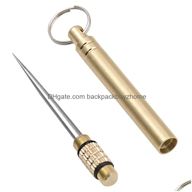 outdoor edc pocket toothpick fruit fork waterproof metal titanium toothpick ultralight travel kits