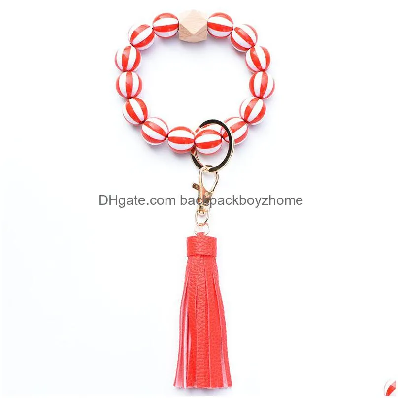 american flag creative bead bracelet keychain patriotic day 4th of july party wristband key ring