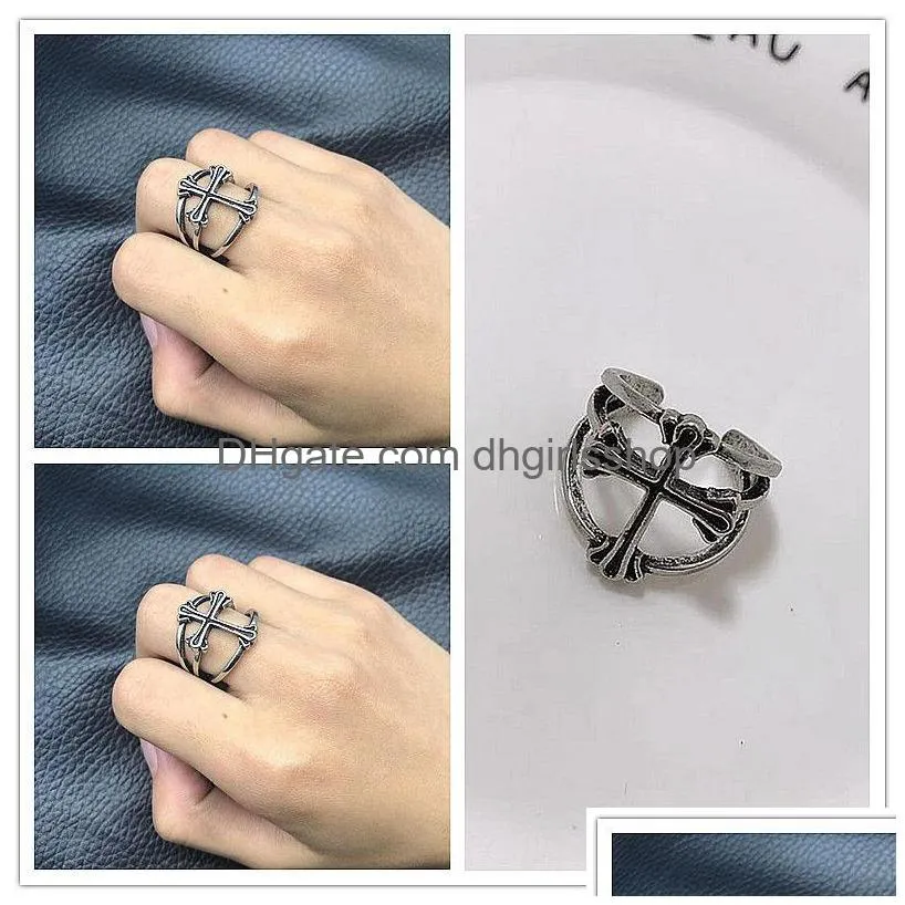 20pcs/lot vintage punk antique silver color metal band rings for men women party gifts jewelry mix style wholesale bulk lots