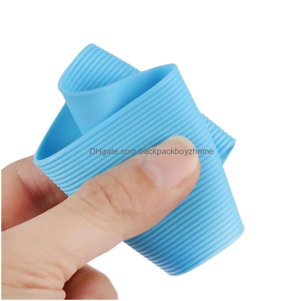 drinkware handle silicone glass cup sleeve heat insulation non-slip mug cover tumbler protector covers for hot/cold drinks