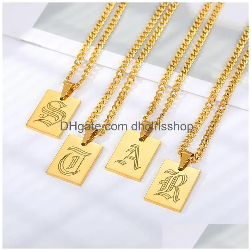 alphabet initial necklace fashion a-z letter neckaces for women gold silver plated pendant for women jewelry best friend gift