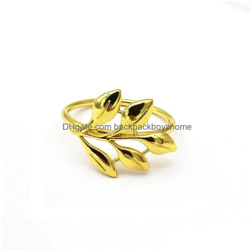 leaf napkin ring holder fall leaves napkin buckle dining table serviette buckles for thanksgiving christmas wedding party