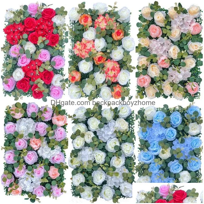 wedding flower row 40x60cm silk rose arch flowers wedding engagement valentine day baby shower party photography backdrops