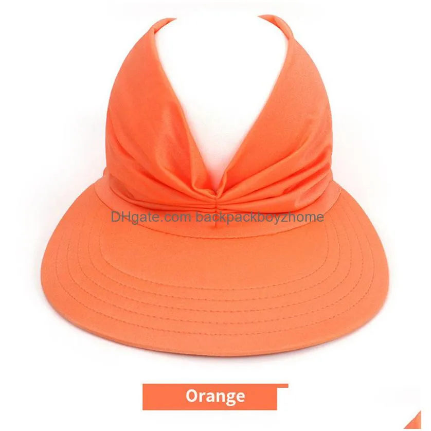 womens sun visor hat wide brim summer party hats upf 50 uv protection beach sport cap