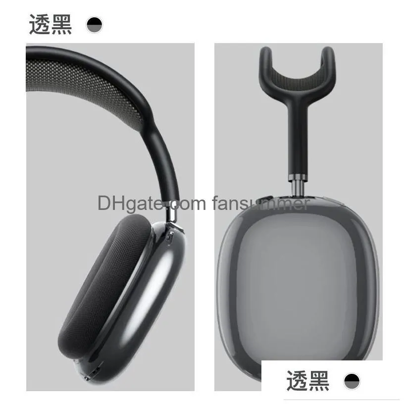 for  max headband headphone case pro earphones accessories transparent tpu solid silicone waterproof protective case airpod max headphone headset