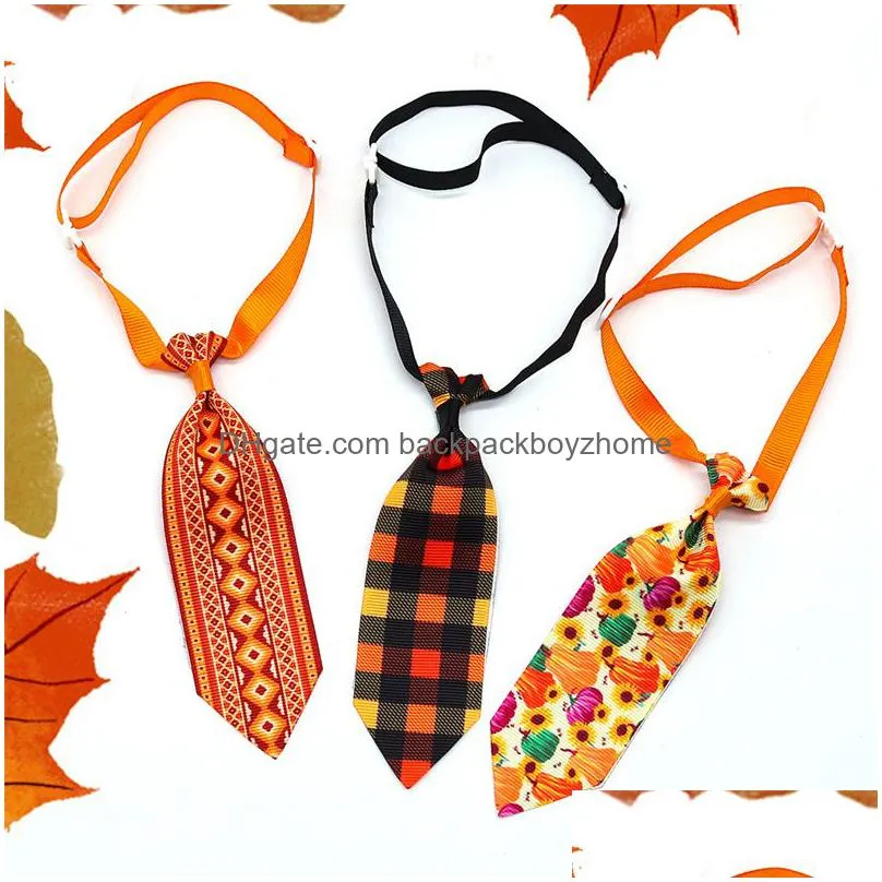 autumn fall pets tie thanksgiving harvest party kitten dog grooming accessories