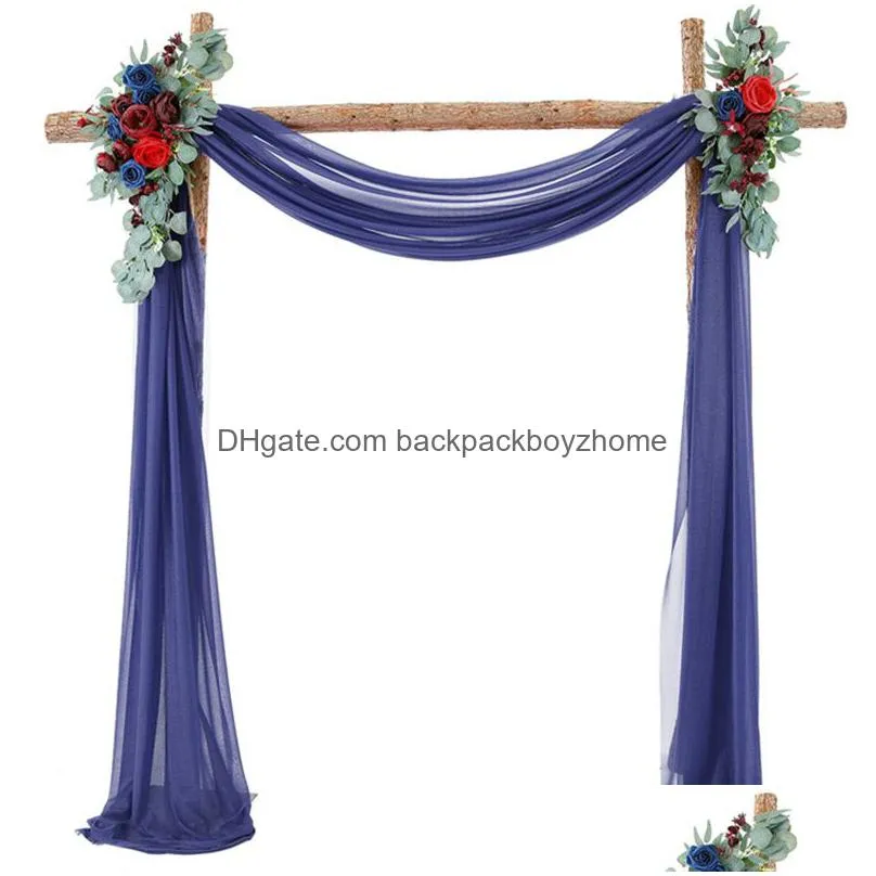 wedding arch draping fabric 1 panel 18 ft length chiffon fabrics wedding ceremony reception party ceiling backdrop