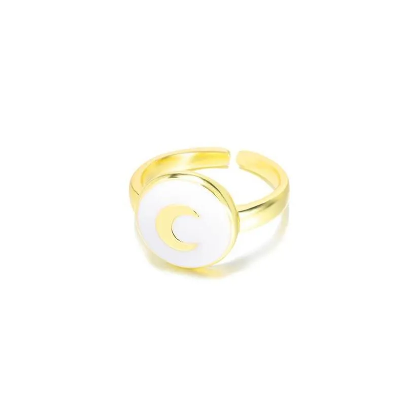 cluster rings romantic sun moon disc finger for women men adjustment star dripping oil round charm geometric jewelry couple gifts