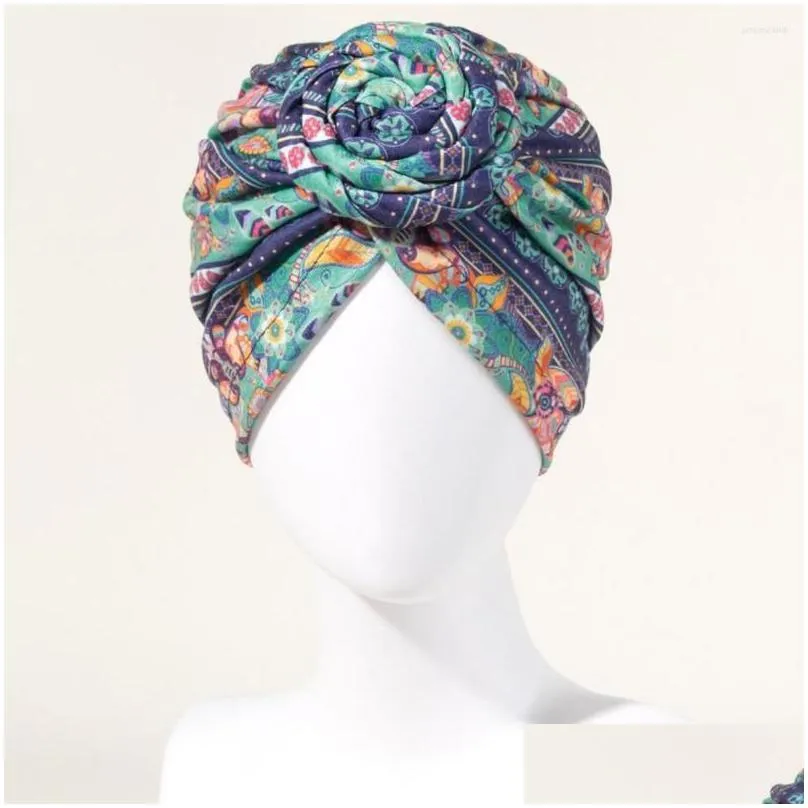 visors beanie cap twisted high elasticity headscarf bohemian women african knot head wrap