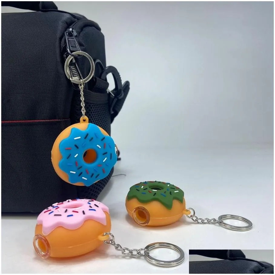 DHL Creative Protable Donuts Water Handmade Silicone Glass Pipes Smoking Accessories