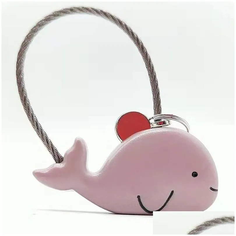 Little whale couple keychain Valentine`s day lovely gift key pendant wedding anniversary  expresses love