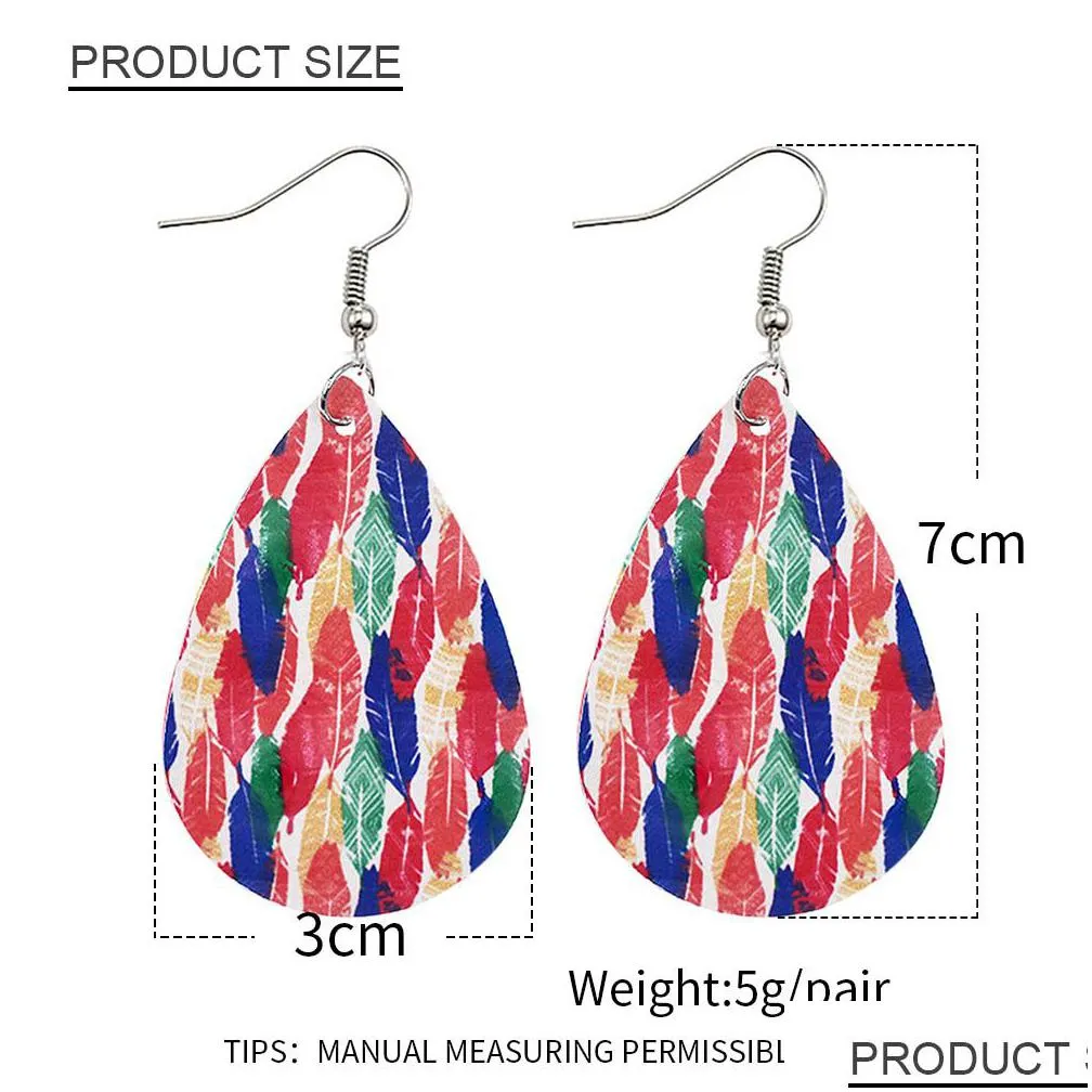 new colorful leather feather tear leather sequin earrings looking for multiple multicolored water slope with drop earrings jewelry for