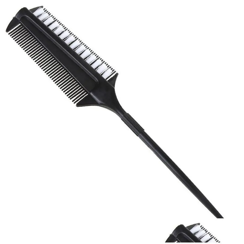 Pro Salon Hairdressing Double Side Dye Comb Plastic Tinting Combs Hair Color Mixing Brushes Hair Salon Barber Styling Tools