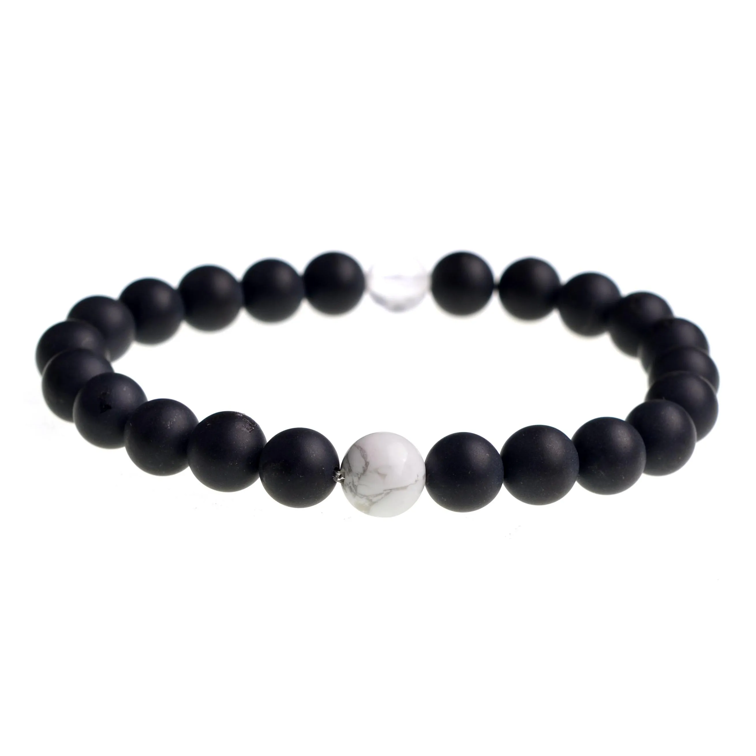 Natural stone bracelet for men and women with any two beads fashion popular wrist jewelry
