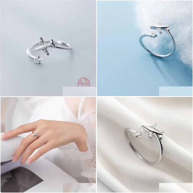 wedding rings summer style plane ring cz opening fashion jewelry pure finger friendship giftswedding rita22