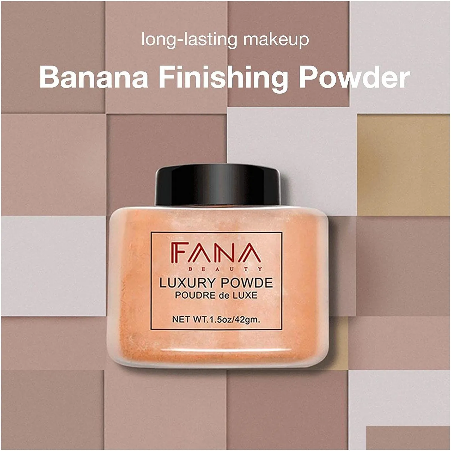 Banana Powder for Dark Skin Matte Face Finish Make up Natural Long Lasting Oil Control Smooth Setting Powder Facial Makeup Cosmetics