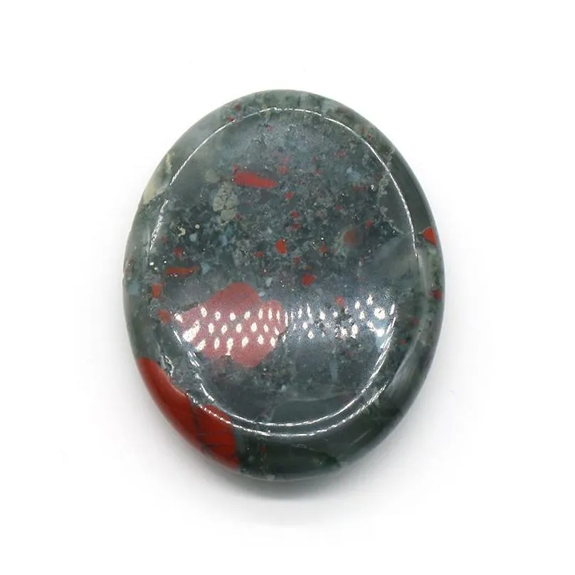 Natural Crystal Dalmation Jasper Gemstone Worry Stone Colorful Massage Healing Energy Worry Stones For Thump