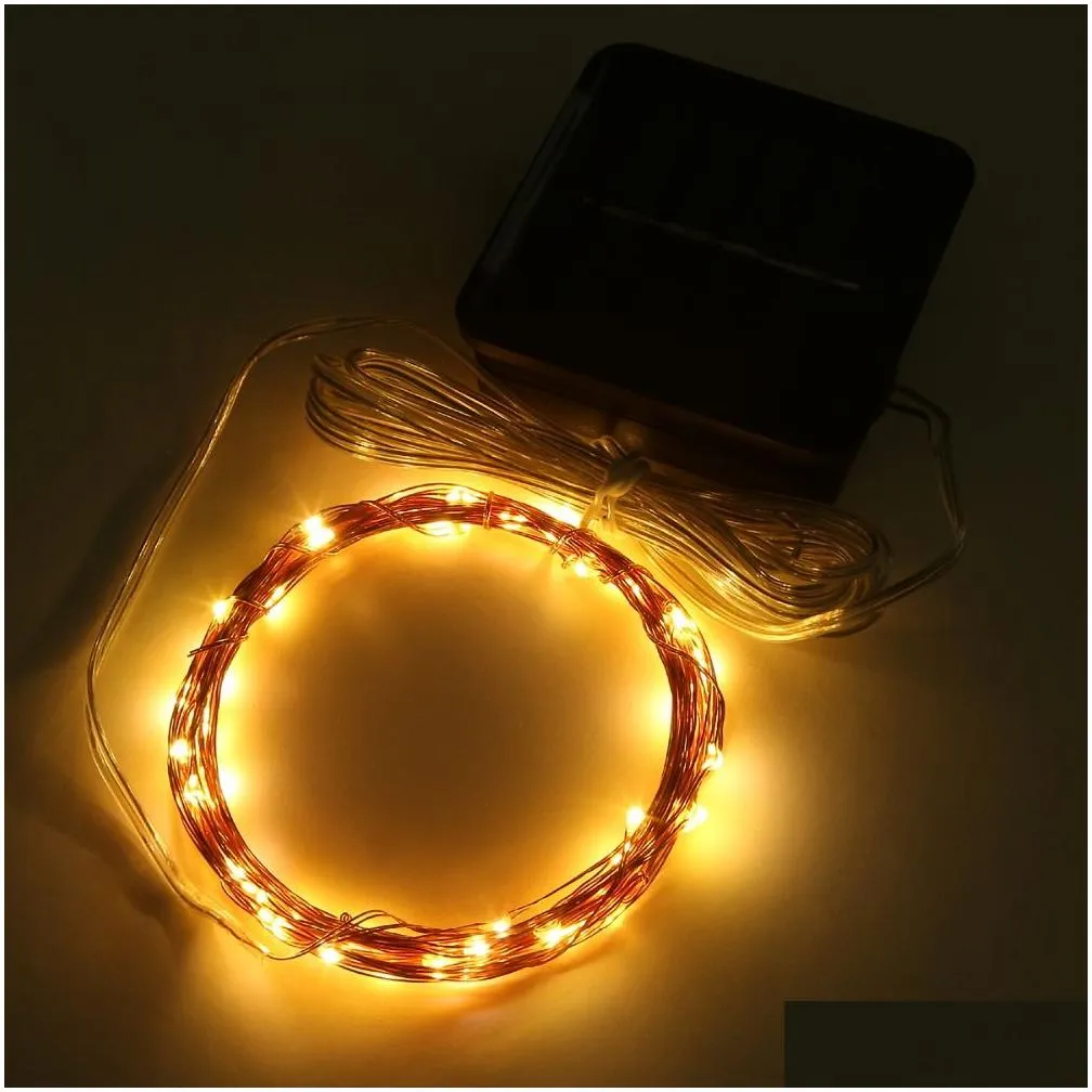 solar string fairy lights warm white 5m 50 led waterproof outdoor garland solar power lamp christmas for garden decoration