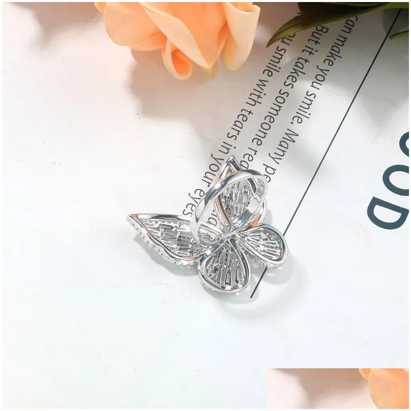 new super fairy zircon butterfly open index finger ring fashion temperament sweet wild love rings female jewelry