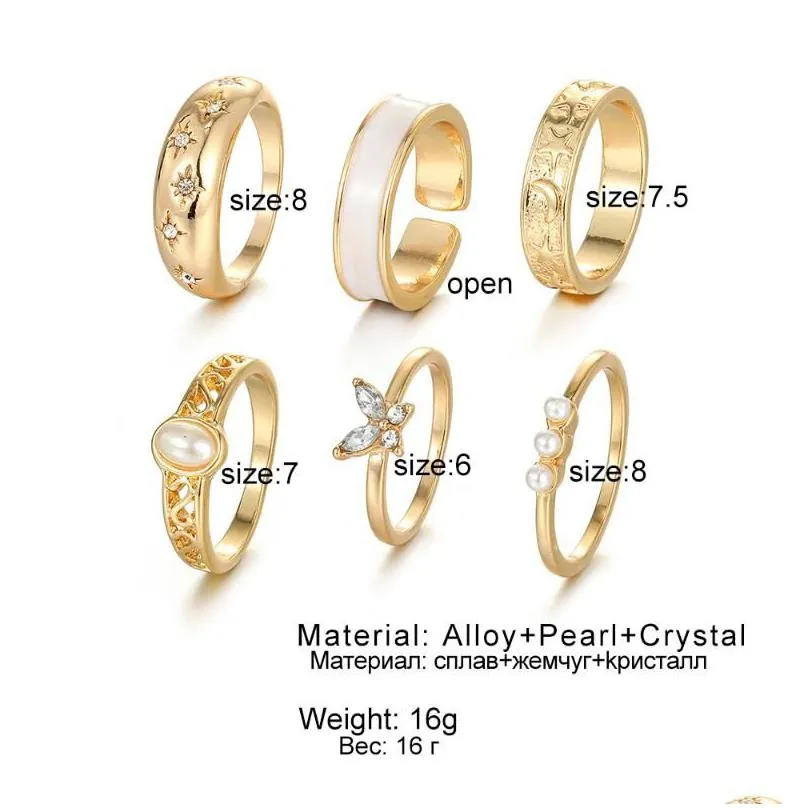 wedding rings punk gold butterfly set for women girls fashion irregular finger thin gift 2023 female knuckle jewelry partywedding