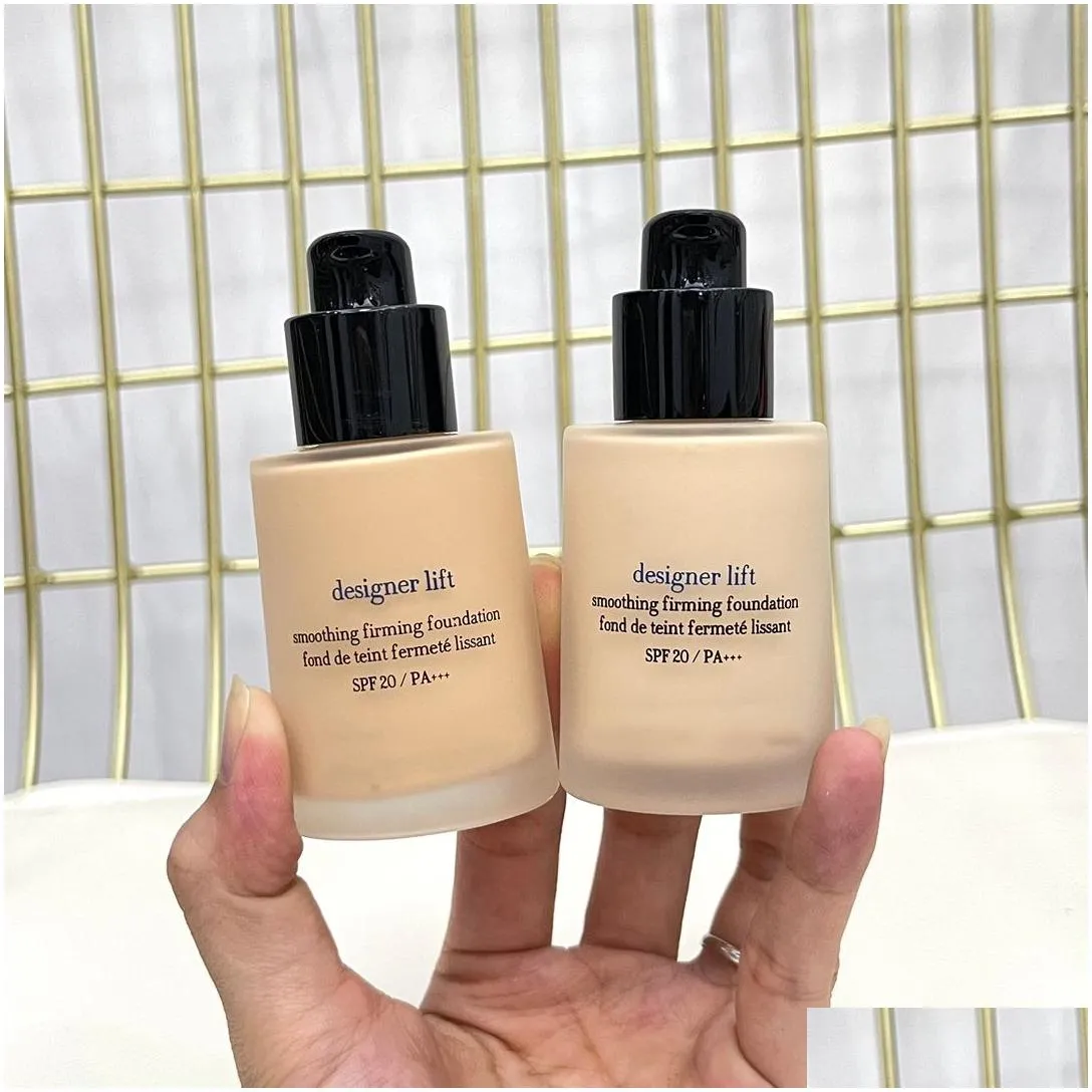 2023 new Brand Designer Lift Smoothing Firming Foundation Makeup Cosmetics 30ml SPF20 Full Coverage Lightweight Face Flawless Concealed Base