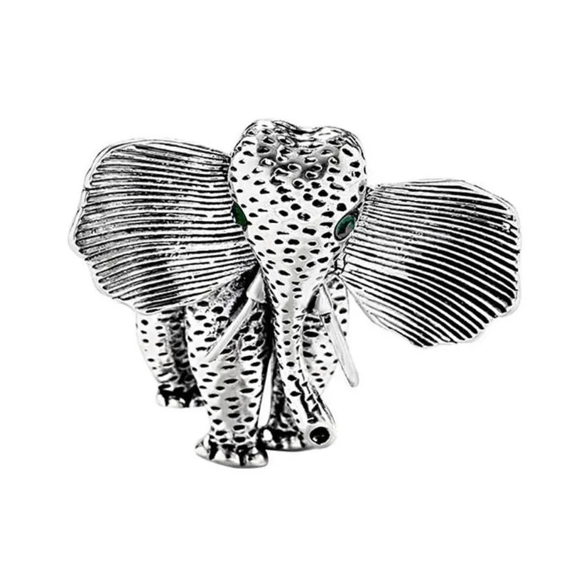 pins, brooches women`s fashion wild brooch personalized elephant shaped versatile rhinestone-studded