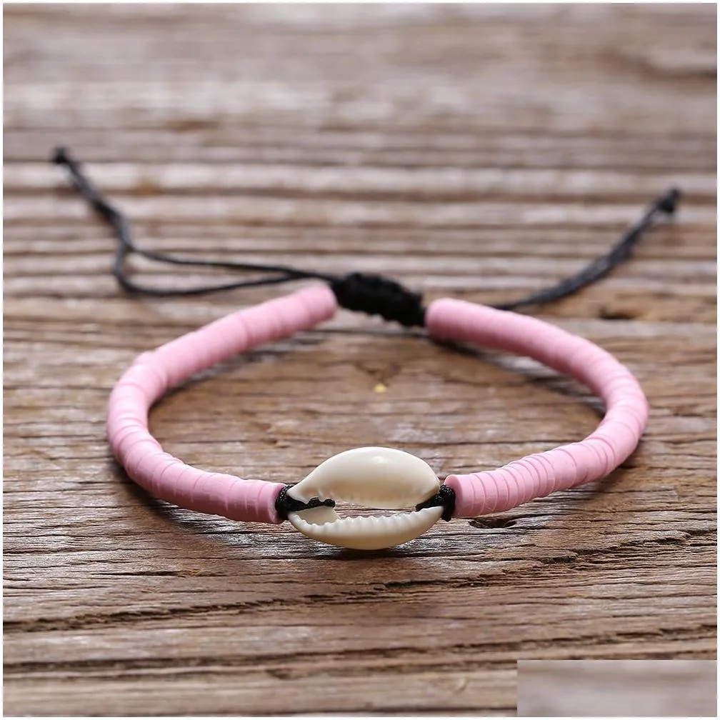 Braided rope resin bracelet men and women shell adjustable sea travel tattoo fashion bracelet