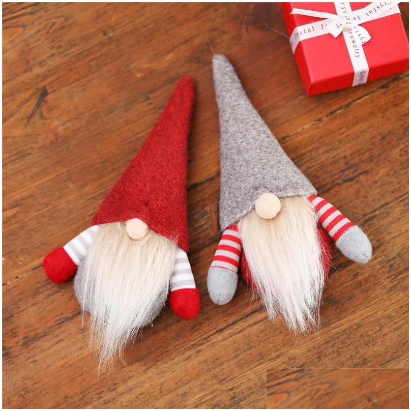 christmas handmade swedish gnome scandinavian tomte santa nisse nordic plush elf toy table ornament xmas tree decorations jk1910xb