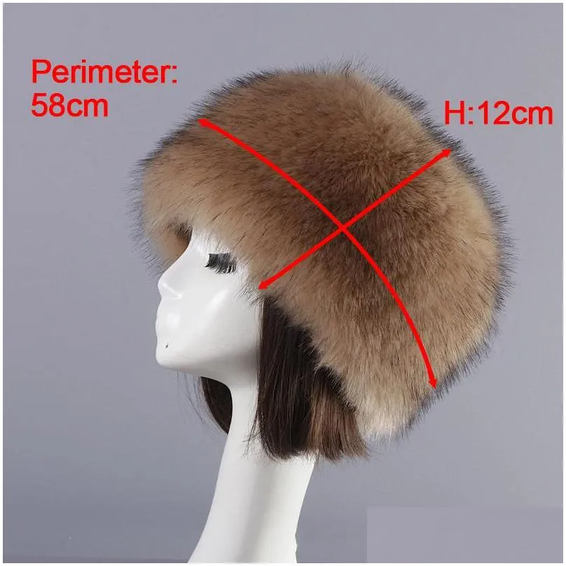 beanies beanie/skull caps colors cute tail thick windproof fluffy faux fur hats warm soft all-match spring autumn winter ski travel