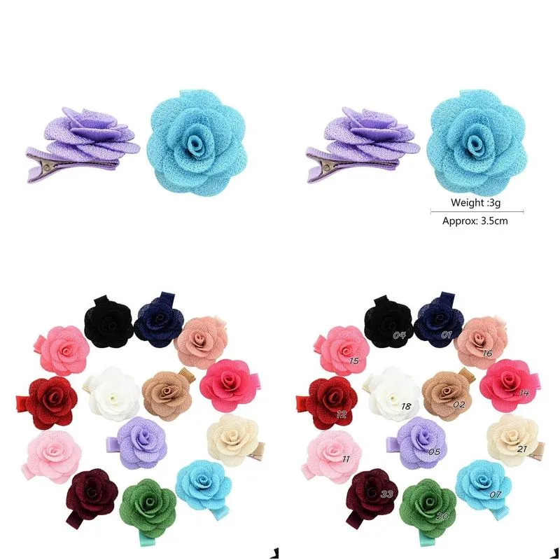 rose hair clips cute barrettes hairpin multicolor clips for kids baby girls hair clip flower headwear hair accessories