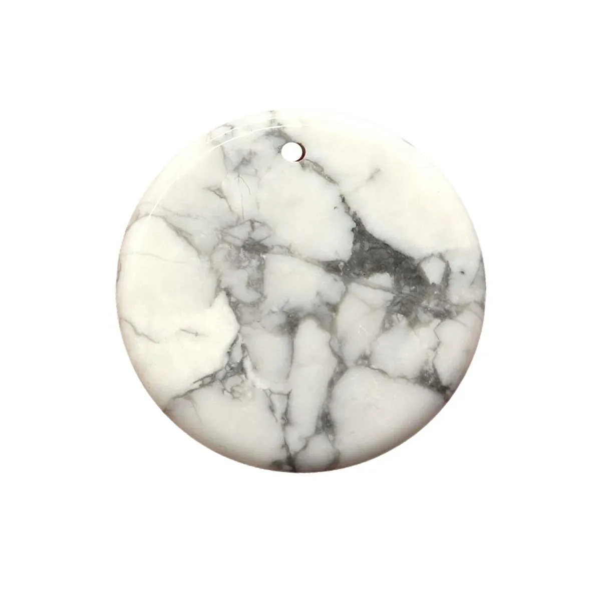 Flat Circle Gemstone Pendant for DIY Making Jewelry Necklace Earrings Bohemian Natural Stone Round Disc Donut Energy