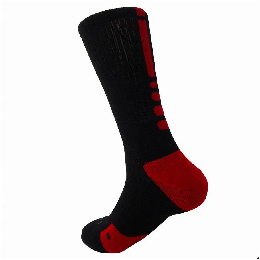 USA Professional Elite Basketball Socks Mens Long Knee Athletic Sport Socks Fashion Walking Running Tennis Compression Thermal Soc280F