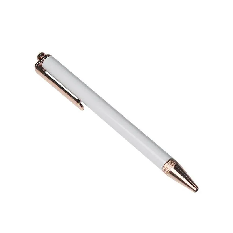 wholesale Sublimation Ballpoint Pens Blank Heat Transfer White Zinc Alloy Material Customized Pen School Office Supplies Z11