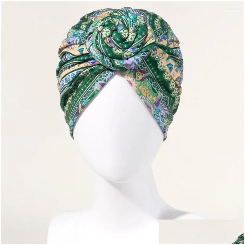 visors beanie cap twisted high elasticity headscarf bohemian women african knot head wrap