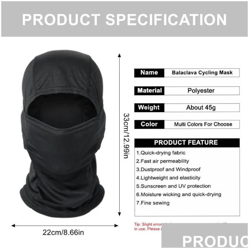 tactical balaclava bike winter neck head warmer scarf cap cycling fishing ski sports helmet army bandana mens face mask