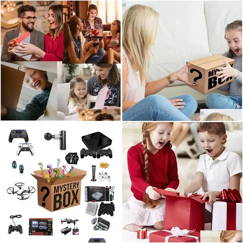 headsets lucky bag mystery boxes there is a chance to open mobile phone cameras drones game console smart watch earphone more gift