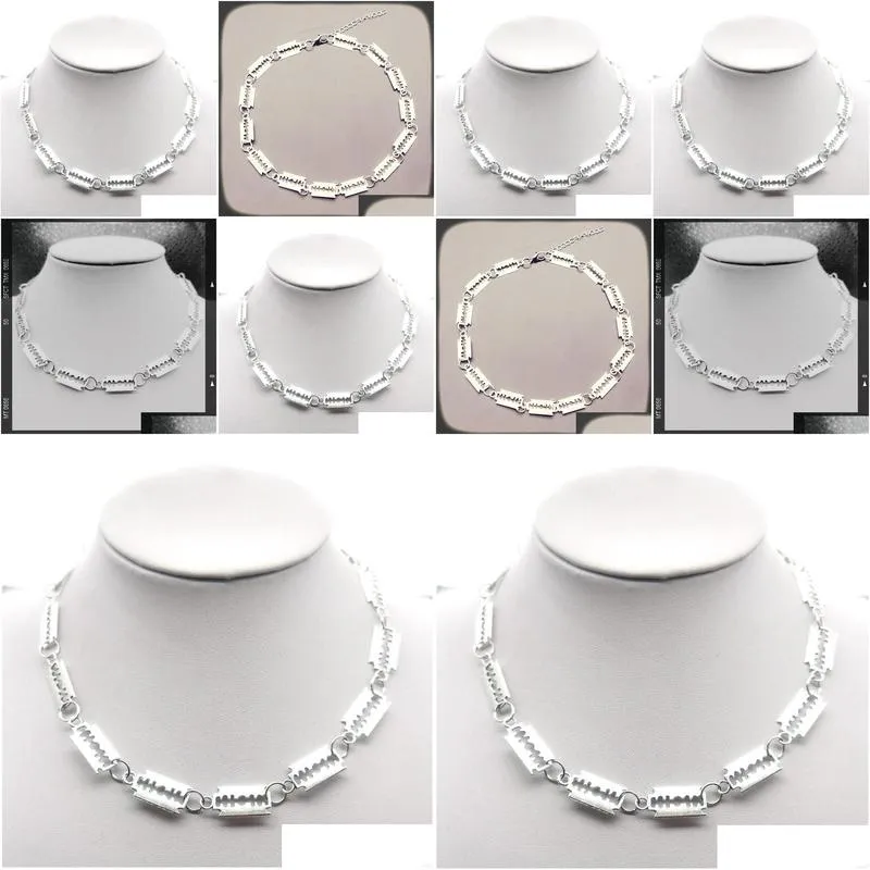 chokers small stainless steel blade unisex choker necklace women hip-hop gothic combinations fashion punk style