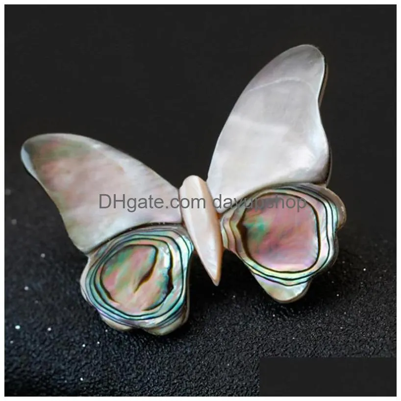 pins, brooches kawaii cute natural shell butterfly for women and men elegant insects banquet weddings brooch christmas gifts